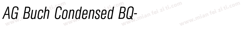 AG Buch Condensed BQ字体转换